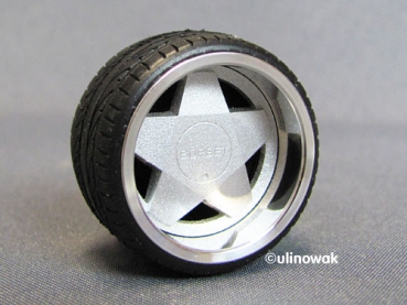 Preview: 99520-16 Alufelge 1:18 Borbet A-Design flacher Deckel 16" uni FLACHBETT