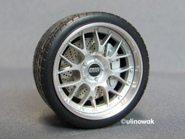 Preview: 99068-21 Alufelge 1:18 BBS RS GT-Design 21 Zoll Flachbett uni