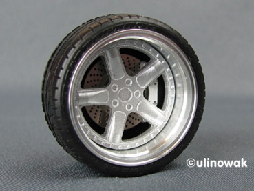 Preview: Alufelge 1:18 Schnitzer-Design Typ1 2-tlg. 16 Zoll uni