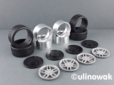 Preview: 99045-19S Alufelge 1:18 Schnitzer-Design schmal 19 Zoll uni