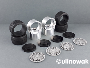 Preview: 99046-18 Alufelge 1:18 BBS E50-Design 3-tlg. 18 Zoll uni