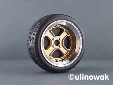 99098-13 Alufelge 1:18 Trabant Rennsport-Design 3-teilig 13 Zoll