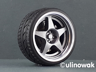 Preview: 99543-18 Alufelge 1:18 Compomotive 5 Spoke-Design 18 Zoll uni