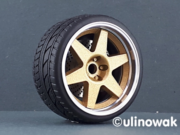 Preview: 99544-18 Alufelge 1:18 Compomotive 6 Spoke-Design 18 Zoll uni