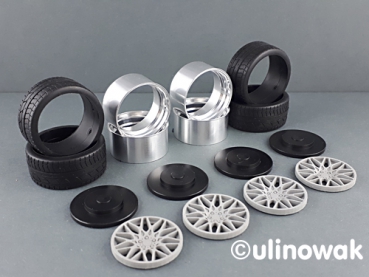 Preview: 99556-19S Alufelge 1:18 BBS RX-R-Design schmal 19 Zoll uni