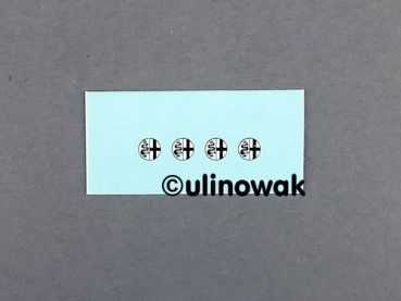 Preview: Alfa Felgenloge schwarz-weiss