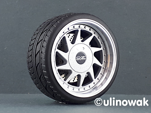 Modellbau-Nowak - 18 inch universal wheel and tire set OZ Turbo design 1:18