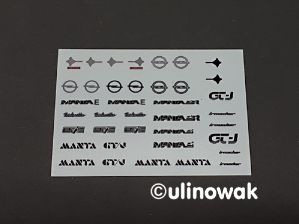 26907 Decalbogen Opel Manta B1 1:18