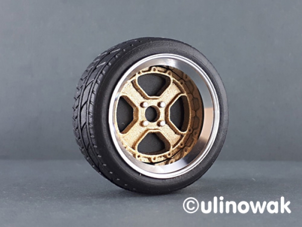 99098-13 Alufelge 1:18 Trabant Rennsport-Design 3-teilig 13 Zoll