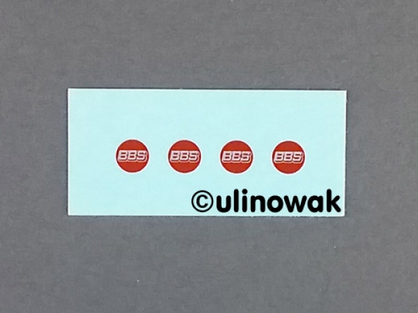 BBS Felgenlogo rot-silber m