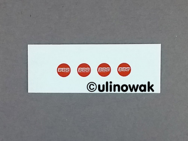 BBS Felgenlogo rot-silber L